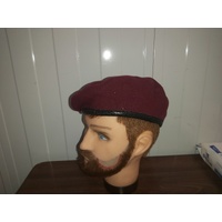 GERMAN BUNDESWEHR BERGUNDY RED WOOL BERET VGC size 57cm