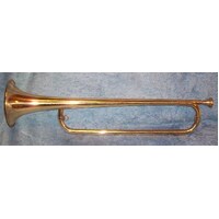 LONG BRASS CAVALRY BUGLE - REPRODUCTION