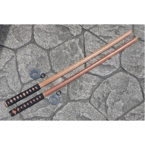 WOODEN & BAMBOO  JAPANESE TRAINING SWORDS